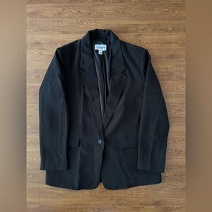 Steve Madden Black Sport Coat Single-Breasted Blazer
